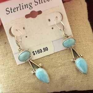 NWT Larimar Sterling Silver Earrings